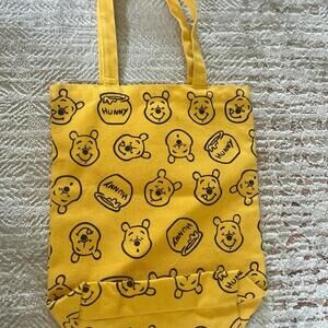 Winnie The Pooh Disney - Hunny Pots Pooh Bear Yellow Canvas Tote - New W/ Tags